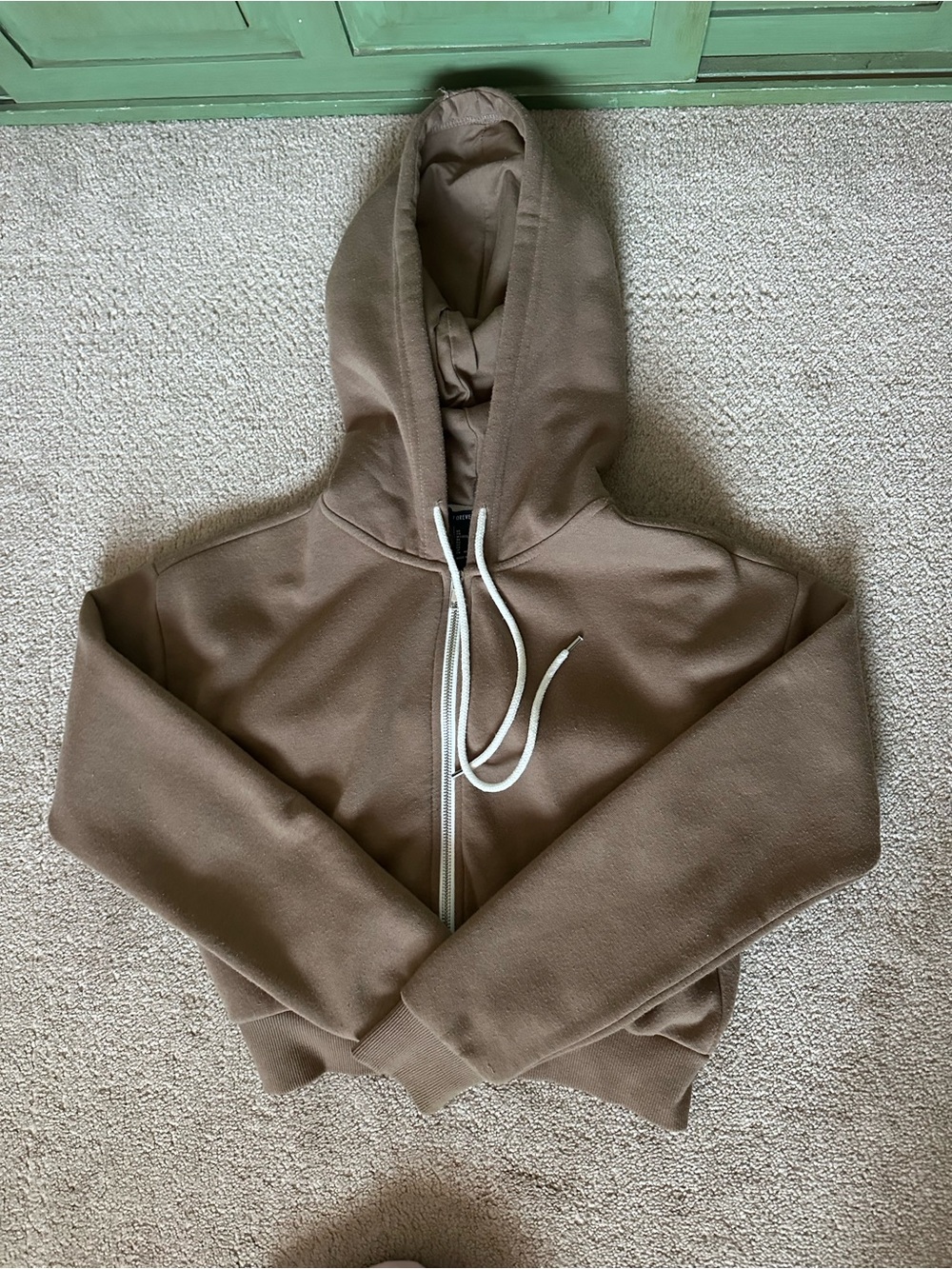 forever 21 cropped zip up jacket
